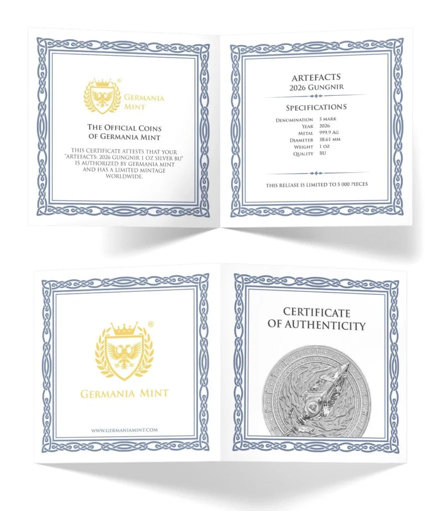 Germania Mint 2026 Gungnir Artefacts 1oz Silver Coin