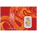 Golden Dragon 2026 1oz Silver Coloured Rectangular Coin in Card Perth Mint mintage 2500