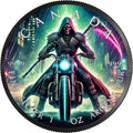 2024 Grim Reaper Cyberpunk 1oz Silver Coin – Black Ruthenium &Colour
