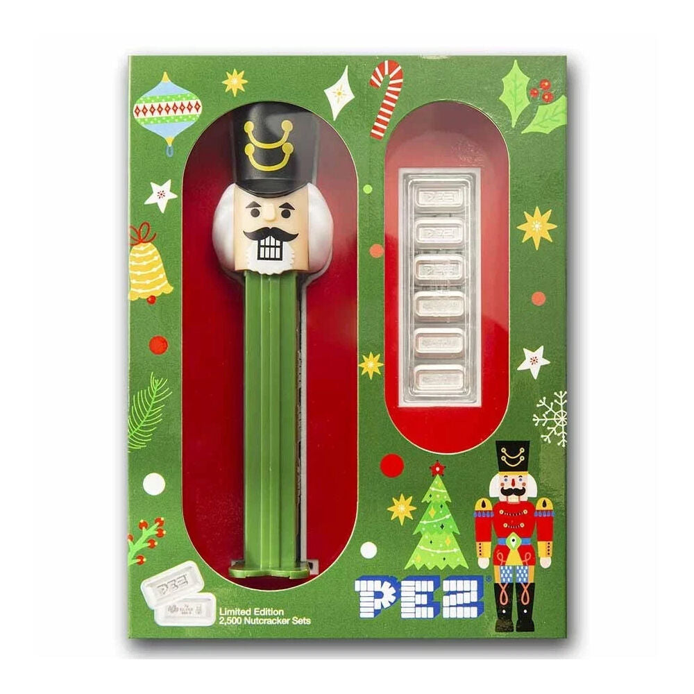 2025 PAMP PEZ® Nutcracker Gift Set – 6 × 5g Silver Wafers