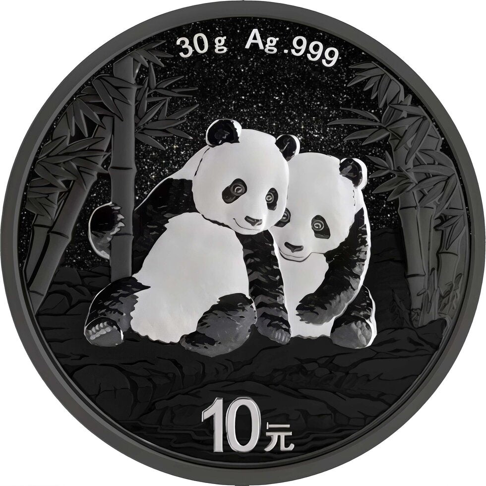 2026 China Panda – Triple Black Diamond Edition 30g Silver Coin – 250 Mintage