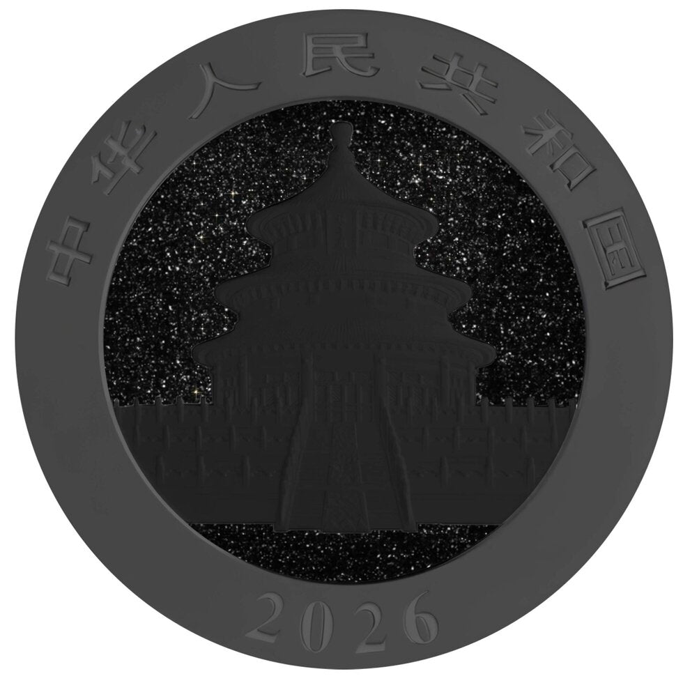 2026 China Panda – Triple Black Diamond Edition 30g Silver Coin – 250 Mintage