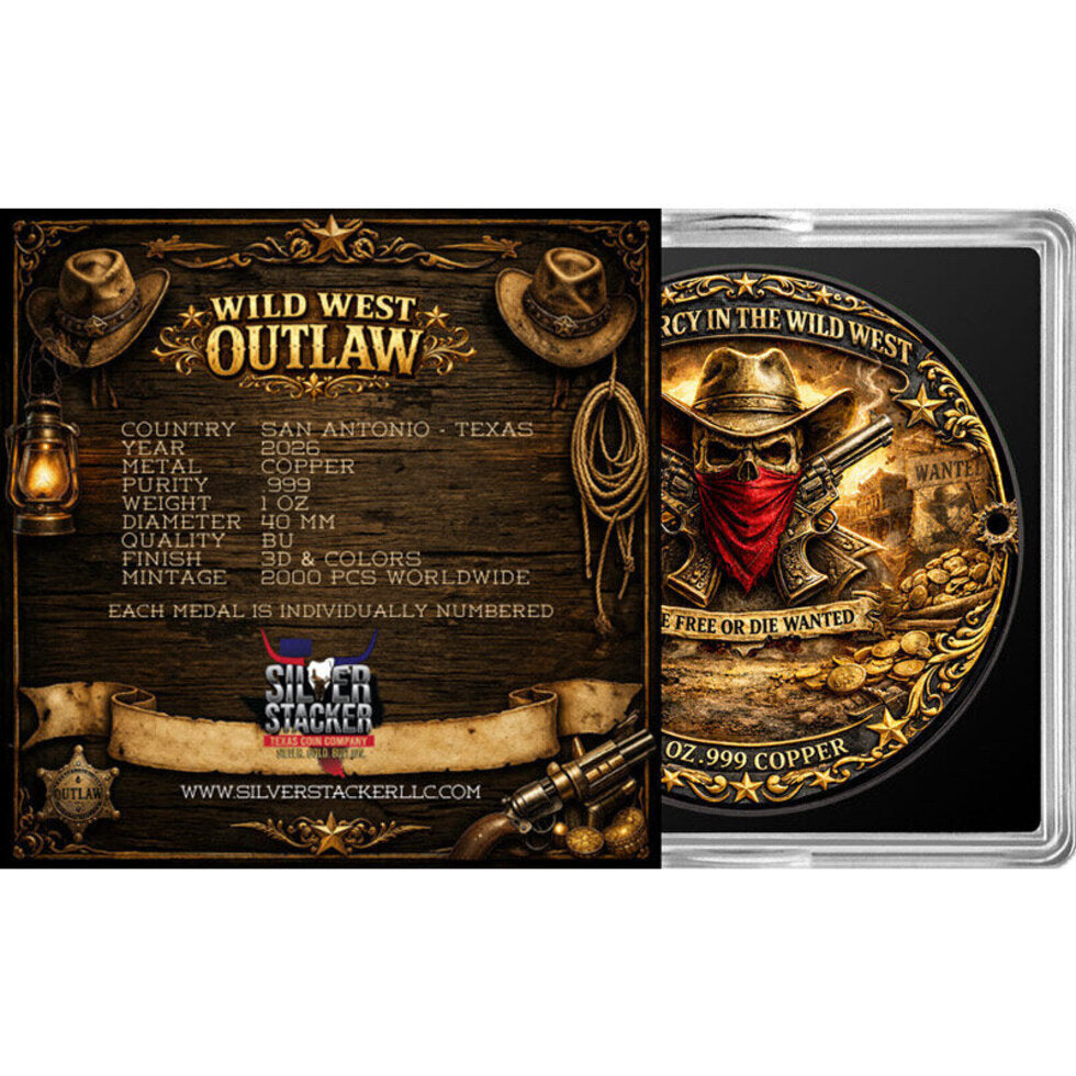 Wild West Outlaw 1oz Copper Round