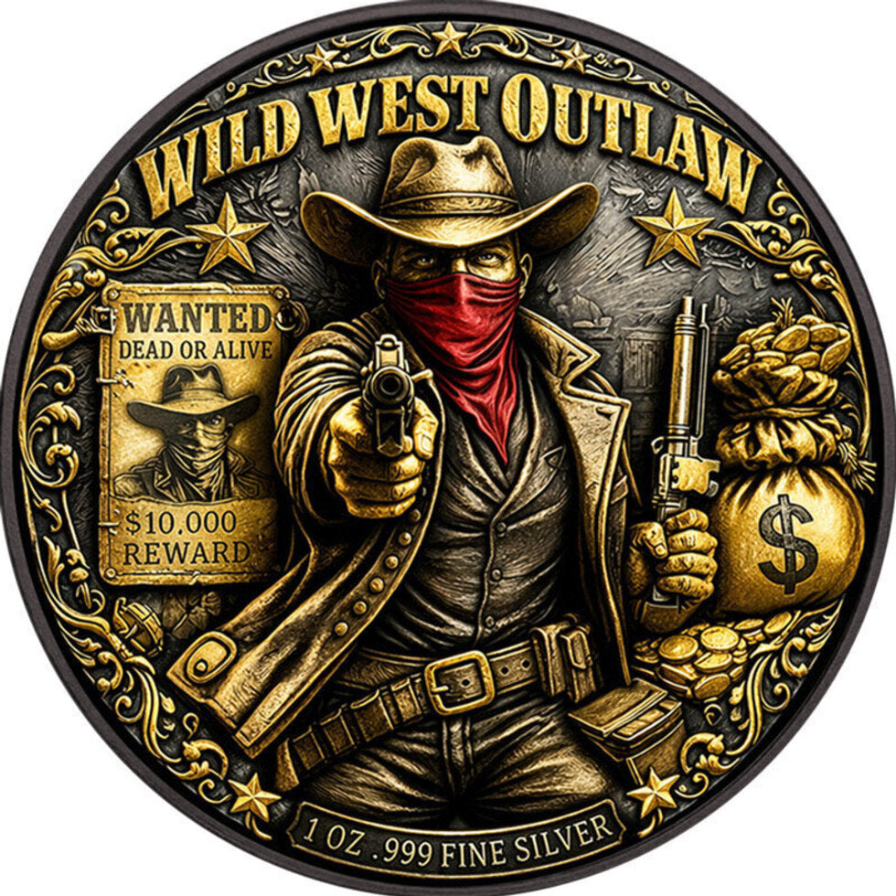 Wild West Outlaw 1oz Copper Round