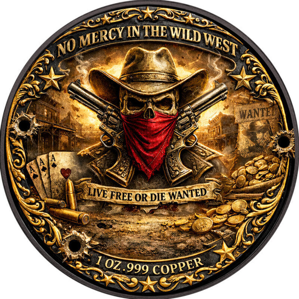 Wild West Outlaw 1oz Copper Round