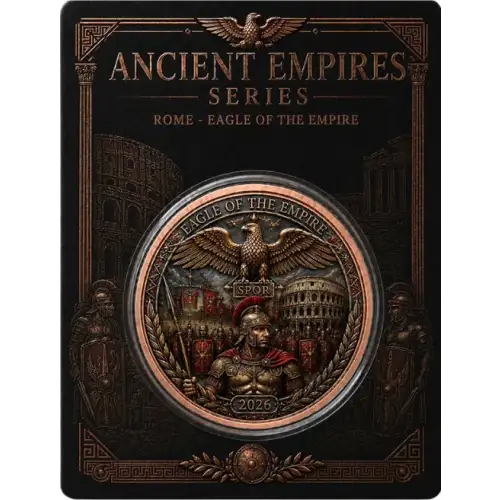 Ancient Empires – Rome 1oz Copper Round in Collectors Card