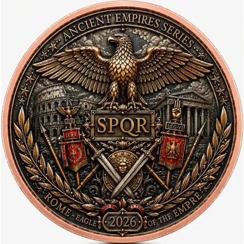 Ancient Empires – Rome 1oz Copper Round in Collectors Card