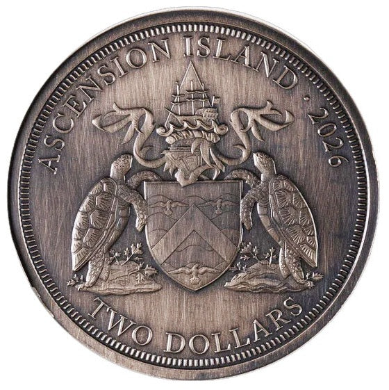 2026 Ascension Island $2 Rogue Bison 2oz Silver Coin