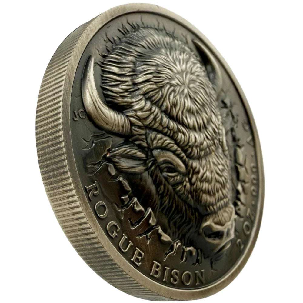 2026 Ascension Island $2 Rogue Bison 2oz Silver Coin