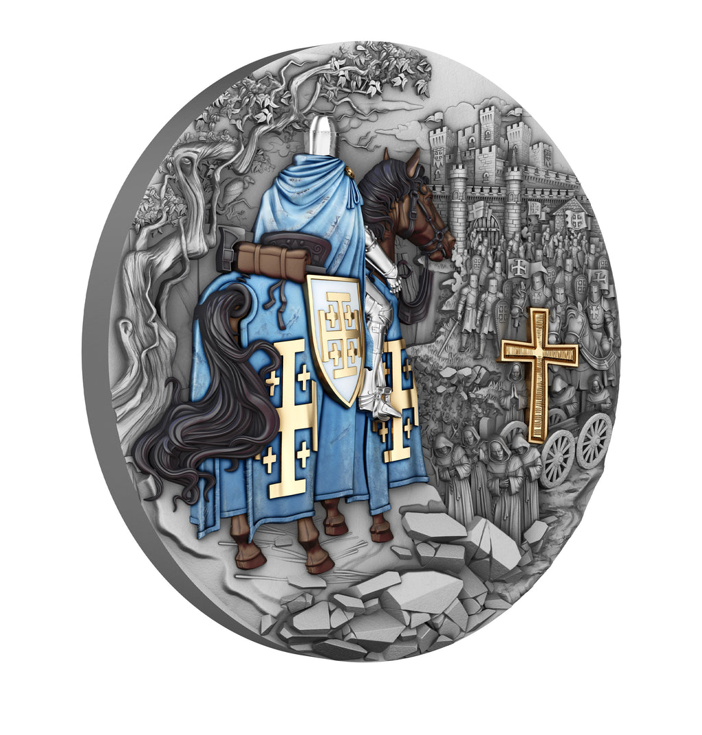 Jerusalem Knights 2oz Silver Coin – Medieval Crusader Collectable