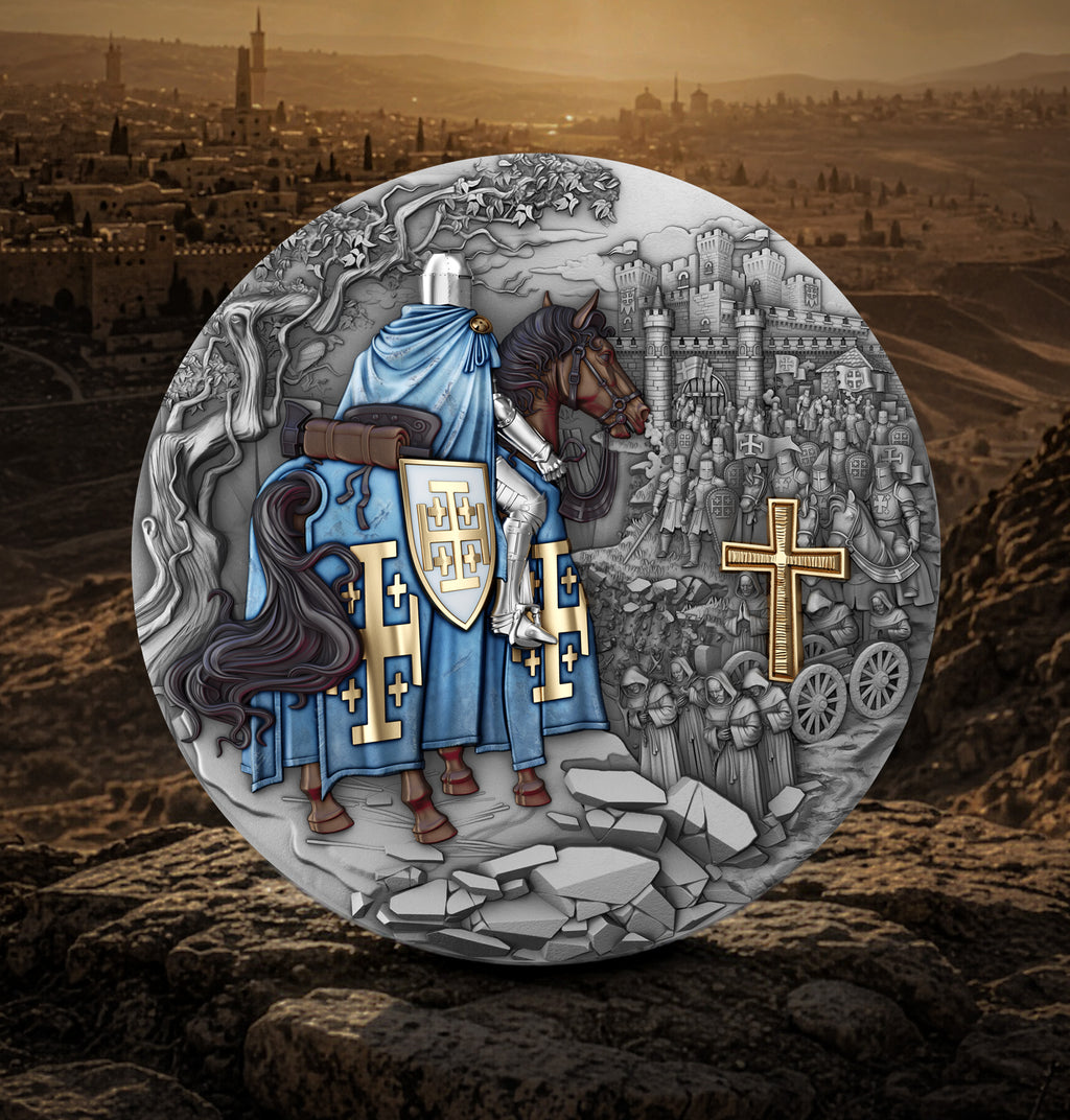 Jerusalem Knights 2oz Silver Coin – Medieval Crusader Collectable