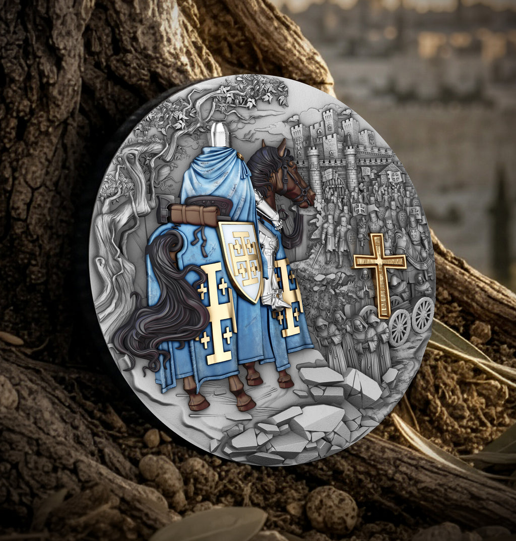 Jerusalem Knights 2oz Silver Coin – Medieval Crusader Collectable