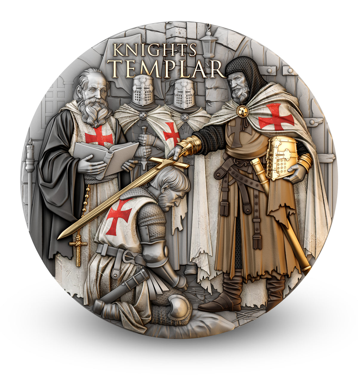 2026 Niue Knights Templar 2 oz Silver Coin