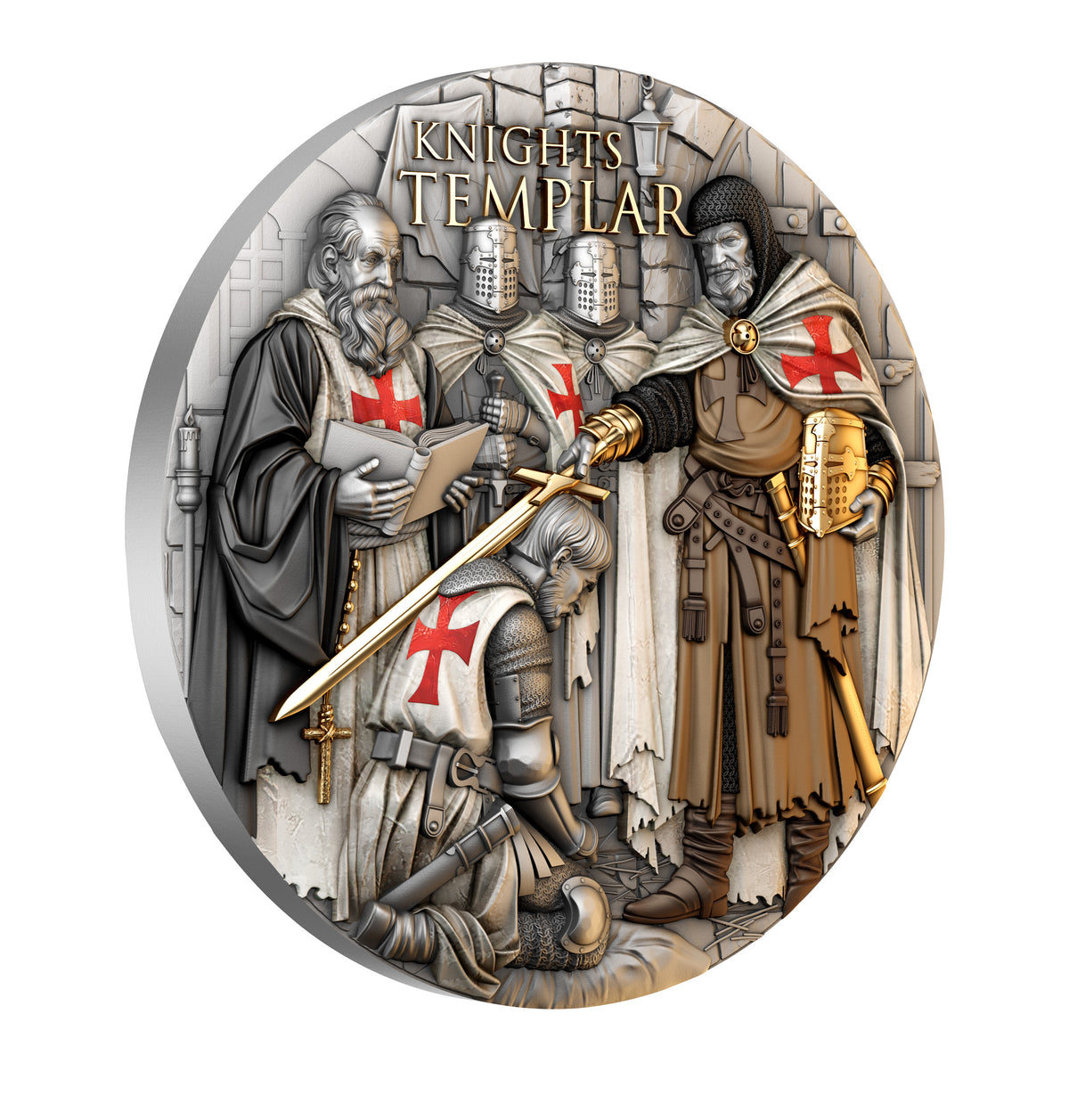 2026 Niue Knights Templar 2 oz Silver Coin