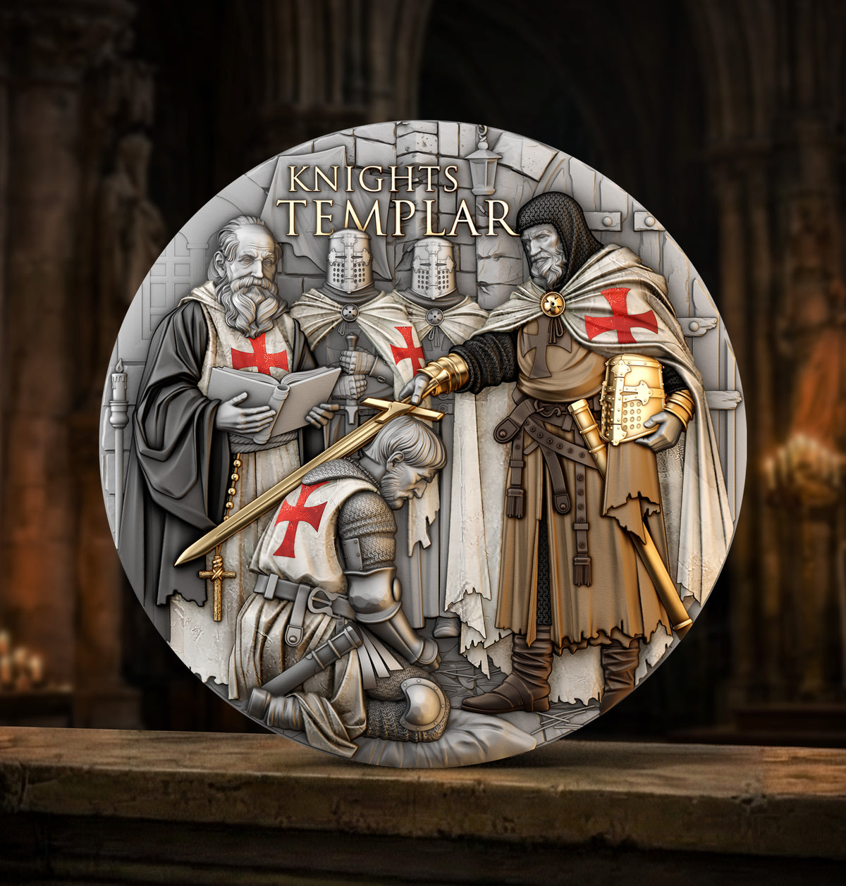 2026 Niue Knights Templar 2 oz Silver Coin