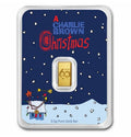 Peanuts 60 Years of A Charlie Brown Christmas half gram gold bar commemorating the classic 1965 holiday television special