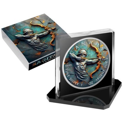 Sagittarius – Stone Zodiac Series 2025 $5 Canada 1 oz Silver Coloured Coin