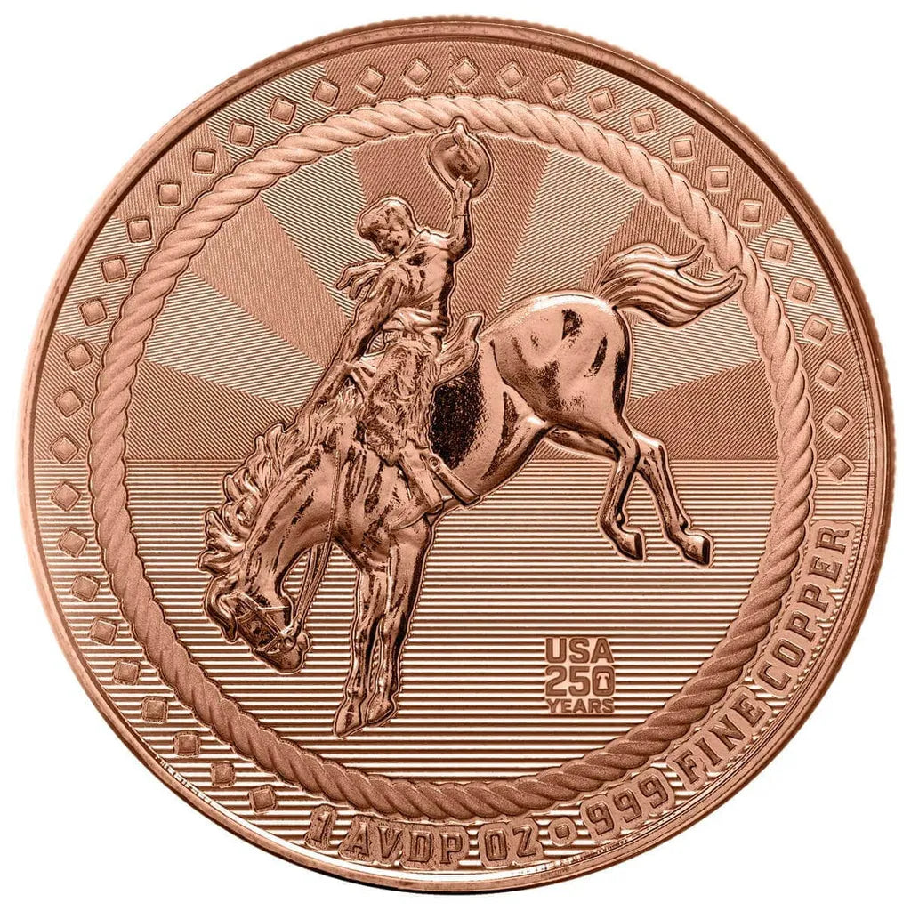 Scottsdale Mint Cowboy with 250th Privy – 1 AVDP oz Copper Round