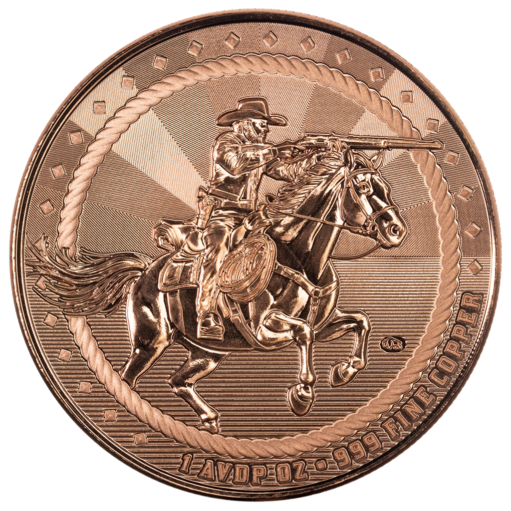 Scottsdale Mint Rifleman Cowboy 1oz Copper Round