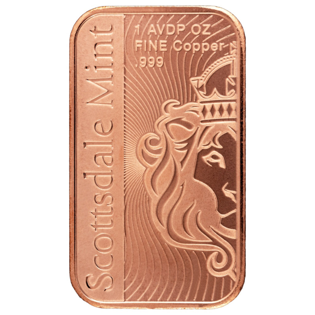 Scottsdale Mint 1oz Vortex .999 Fine Copper Bar