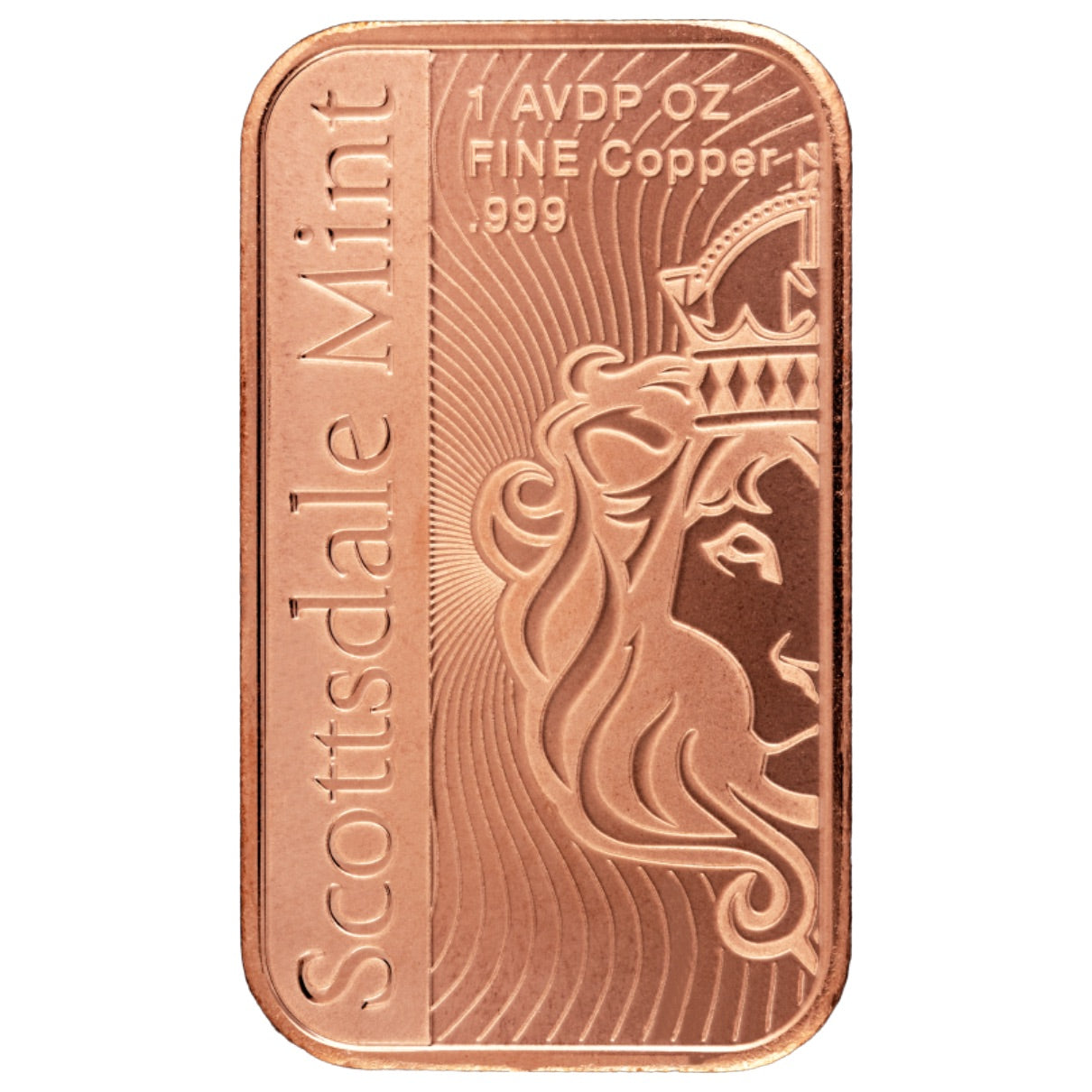 Scottsdale Mint 1oz Vortex .999 Fine Copper Bar