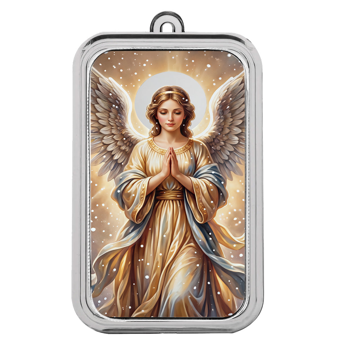 Scottsdale Mint Angel 1 oz Silver Colorized Bar Christmas Ornament