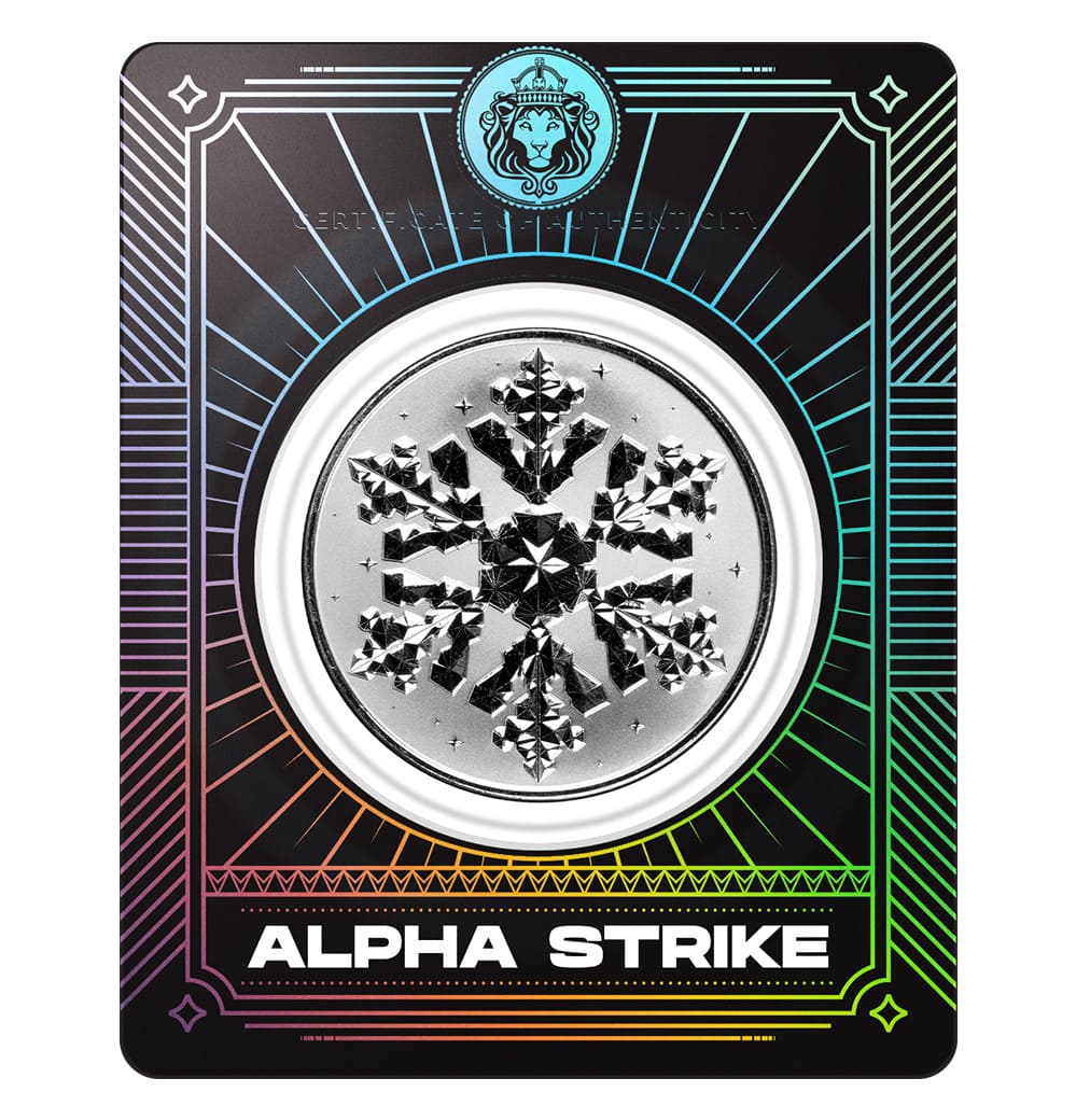 Scottsdale Mint Scottsdale Snowflake Third in Series 1 oz Silver Round Alpha Strike Copy