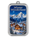 Scottsdale Mint Winter Wonderland 1 oz Silver Colorized Bar Christmas Ornament Copy