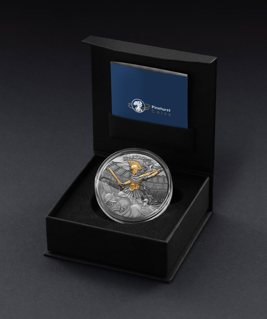 Spartacus – Legendary Warriors 2oz Silver High Relief Coin | Niue $5