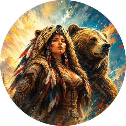 The Wild Stands With Her – 2026 Colorized 1/2 oz Silver Round