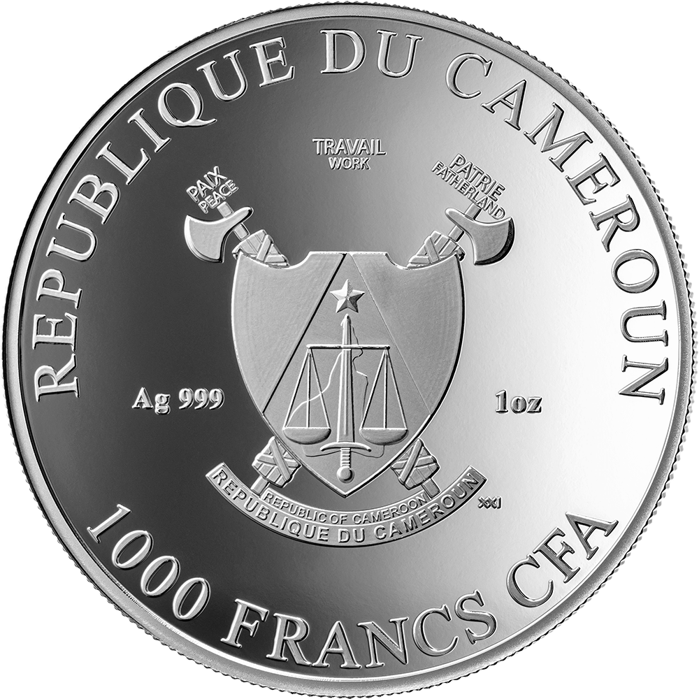 The Three Graces – 2025 Cameroon 1oz Silver Premium BU Coin