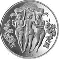 The Three Graces – 2025 Cameroon 1oz Silver Premium BU Coin