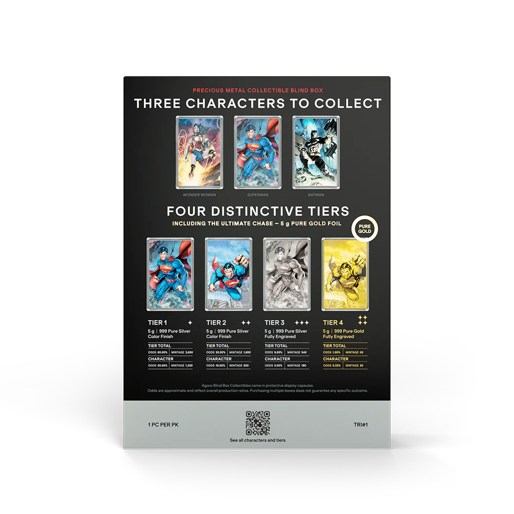 DC Trinity Blind Box 2026 5g Silver or Gold Foil – Agoro