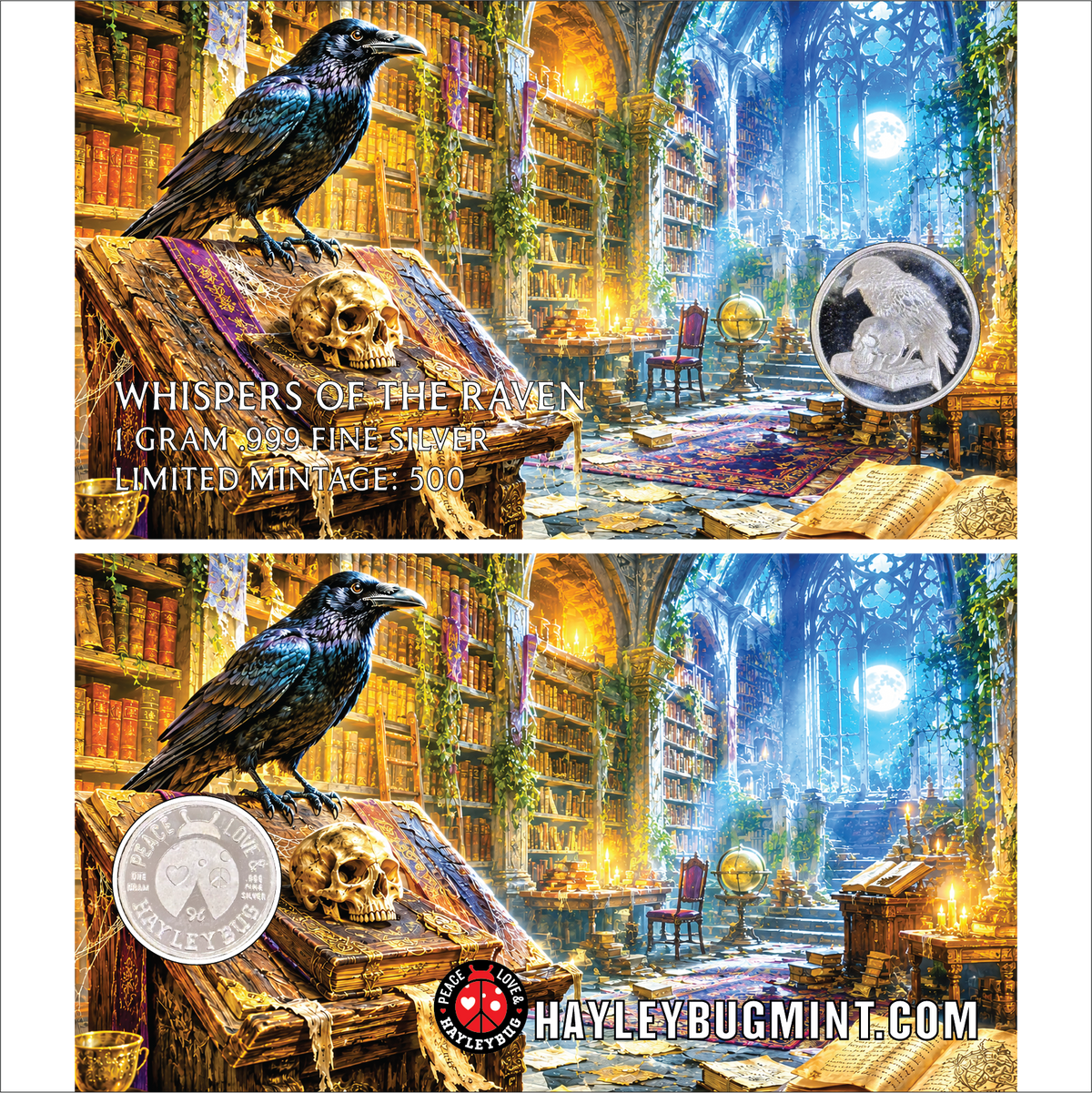 Whispers of the Raven – Hayleybug Mint 1 Gram .999 Fine Silver