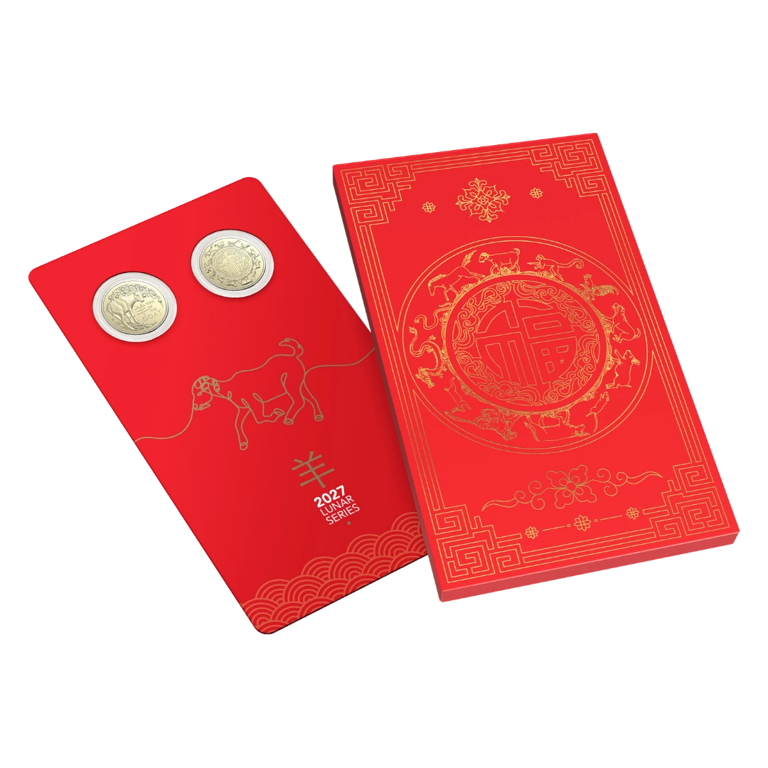 2027 $1 Lunar Series – Year of the Goat Uncirculated Two-Coin Set