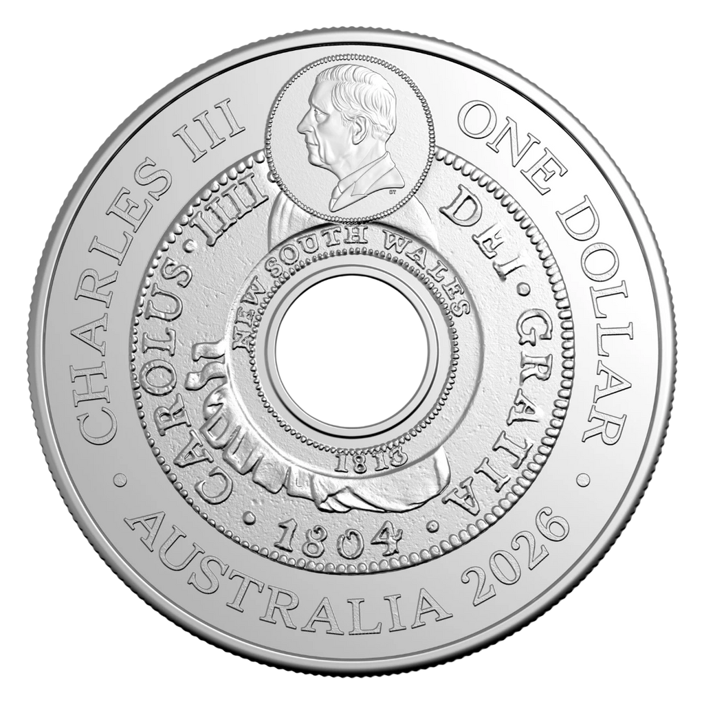 2026 $1 Origins Of Australian Coin - Holey Dollar Uncirculated Coin