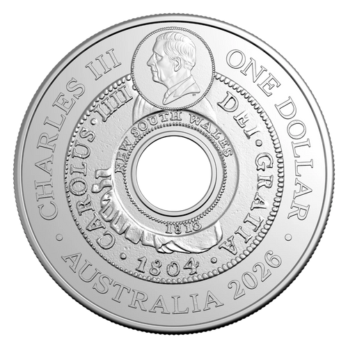 2026 $1 Origins Of Australian Coin - Holey Dollar Uncirculated Coin