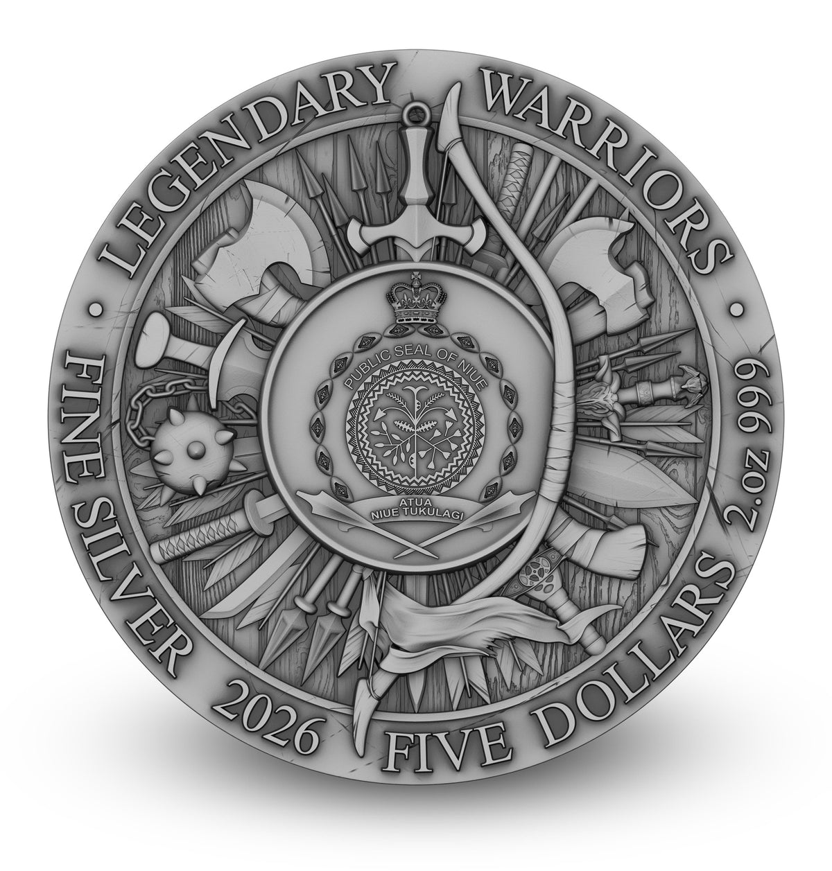 William Wallace – Legendary Warriors 2oz Silver High Relief Coin | Niue $5