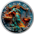 Libra – Stone Zodiac Series 2025 $5 Canada 1 oz Silver Coloured Coin