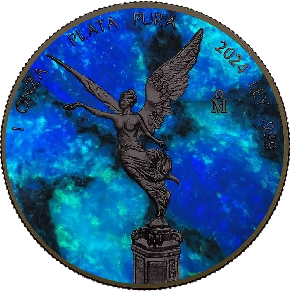 2024 OCEAN OPAL – Ruthenium Mexican Libertad 1oz Silver Coin – 500 Mintage