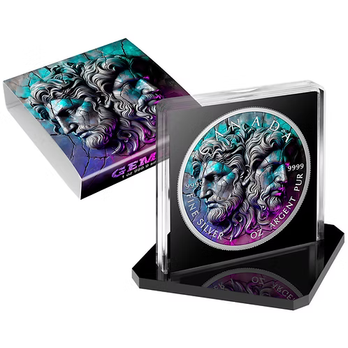 Gemini – Stone Zodiac Series 2025 $5 Canada 1 oz Silver Coloured Coin