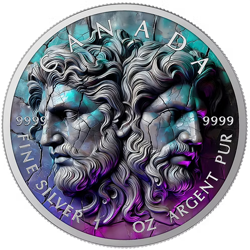 Gemini – Stone Zodiac Series 2025 $5 Canada 1 oz Silver Coloured Coin