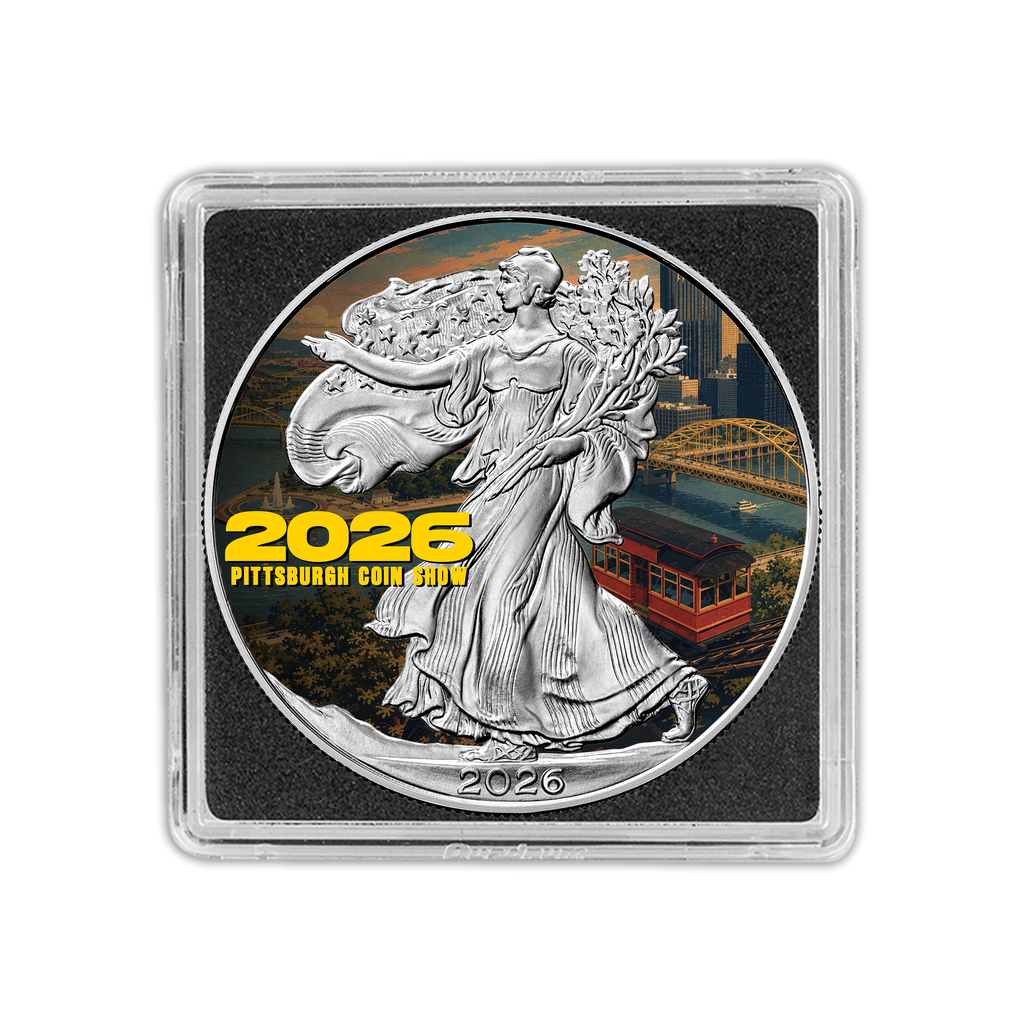2026 U.S. Eagle Pittsburgh Coin Show Edition 1oz Silver Coin – Colourised | Limited Edition 2,026
