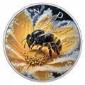 Winter Bumblebee 2025 Canada Maple Leaf $5 1 oz Silver Coloured Coin