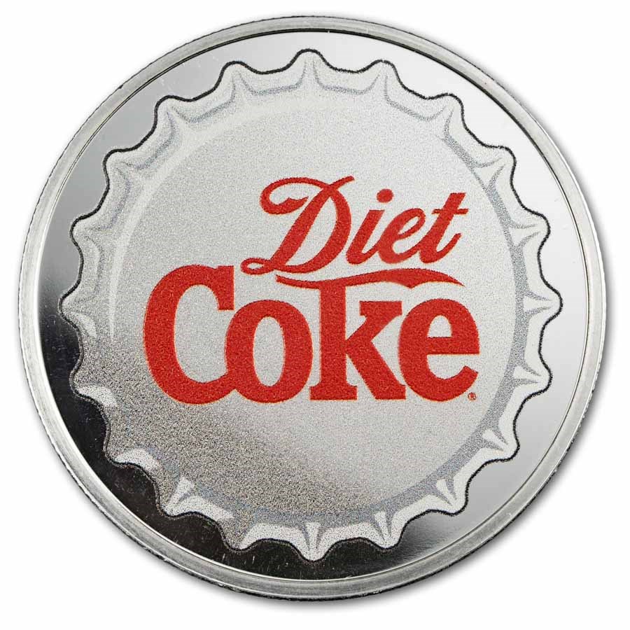 Coca-Cola® Diet Coke 1oz Silver Struck Round in TEP – 2,500 Mintage