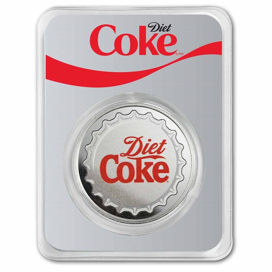Coca-Cola® Diet Coke 1oz Silver Struck Round in TEP – 2,500 Mintage