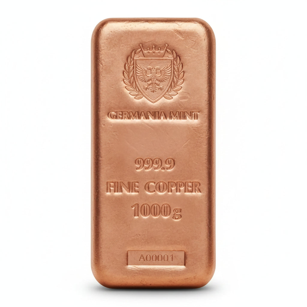 Germania Mint Copper Cast Bar 1kg