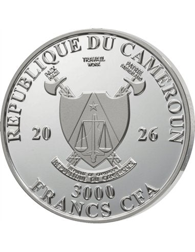 2026 Cameroon CRYSTALIQUE Bismuth 1oz Silver Coin – 3000 Francs
