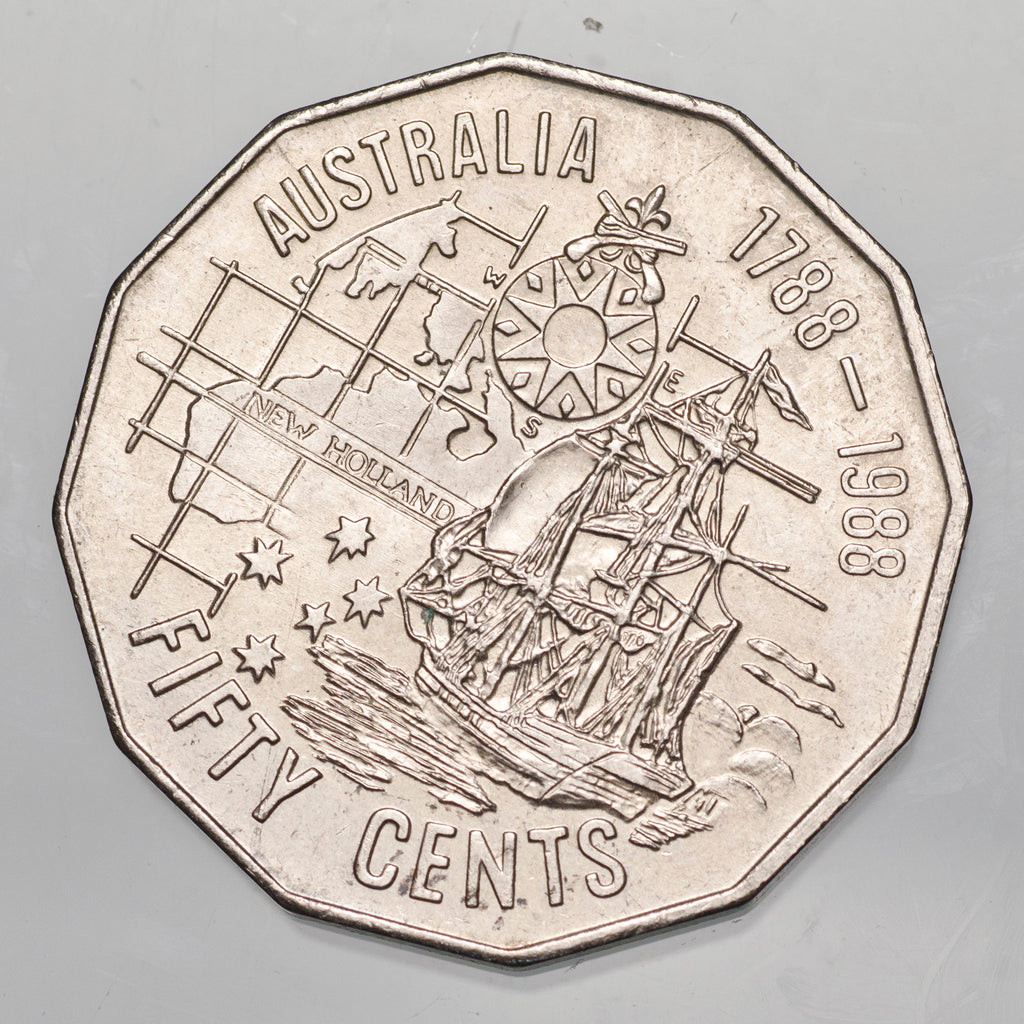 Australia Colonial Maritime 50c Cupro-Nickel Uncirculated 3-Coin Set