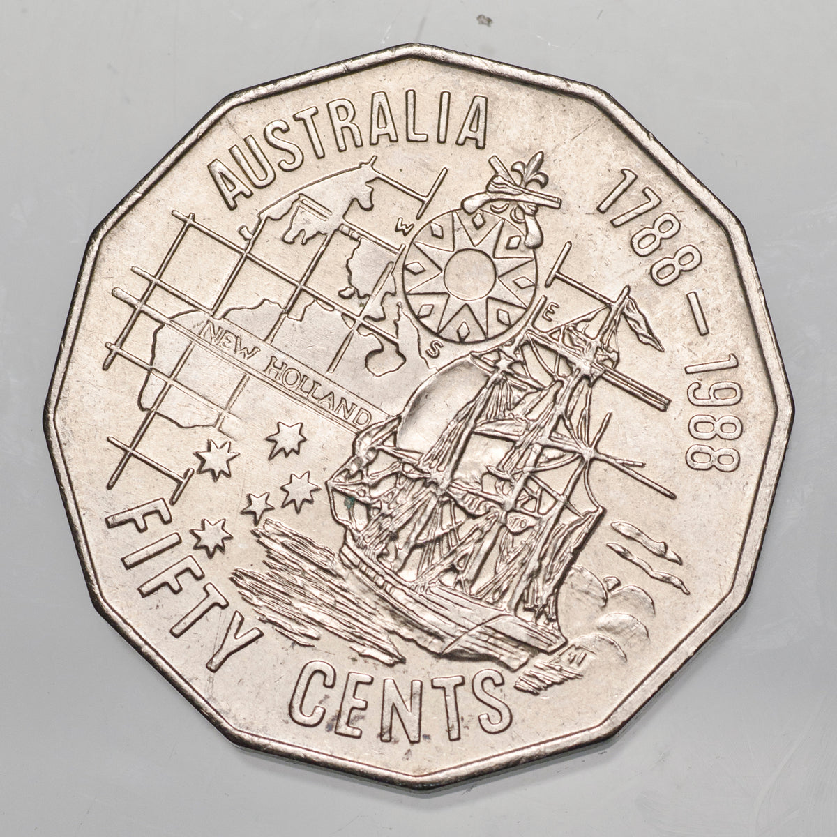 Australia Colonial Maritime 50c Cupro-Nickel Uncirculated 3-Coin Set